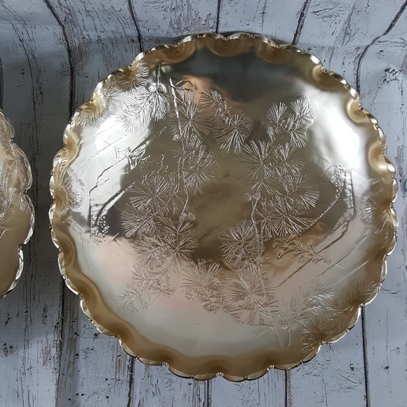 Vtg Arthur Armour Hammered Aluminum Goldtone Bowls - Picture 4 of 8
